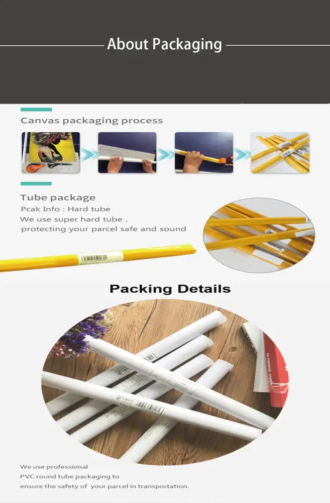 Yellow and white hard pvc tubes used for packaging decorbites™ funny cat bathroom wall art print art print tubes