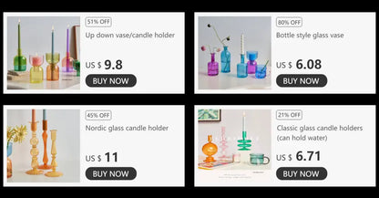 Colorful glass ball vases set with modern minimalist design for home decor by decorbites vase set