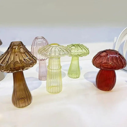 DecorBites glass hydroponic flower vases in colorful translucent glass for vibrant home decor accents