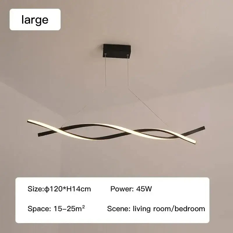 Modern black and white twisted glass pendant lights with sleek minimalist design for modern home decor by decorbites