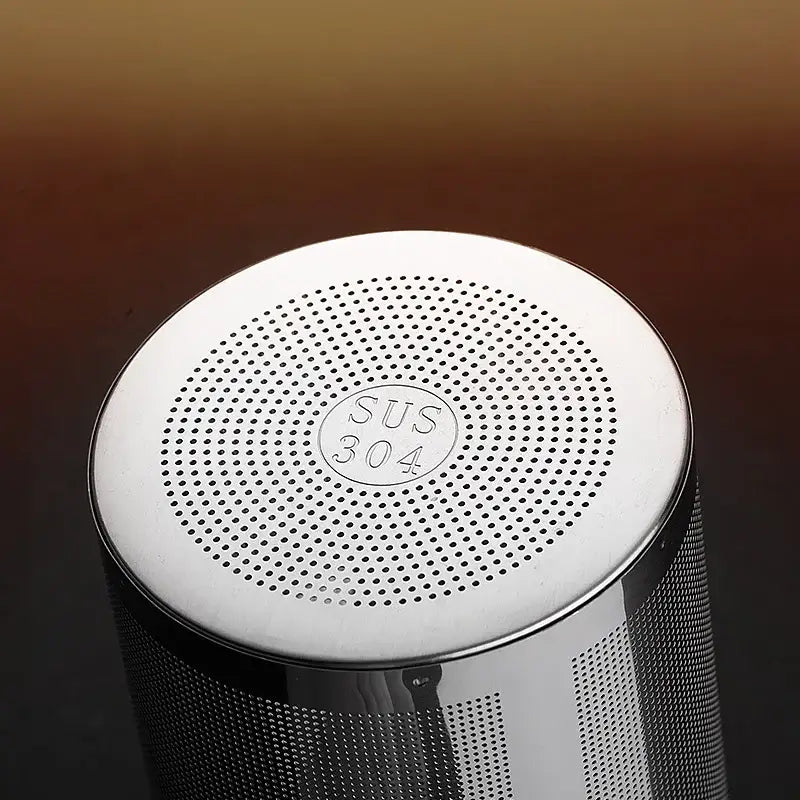 Shiny stainless steel sus 304 cylindrical strainer for DecorBites glass tea pot heat resistant kung fu tea set