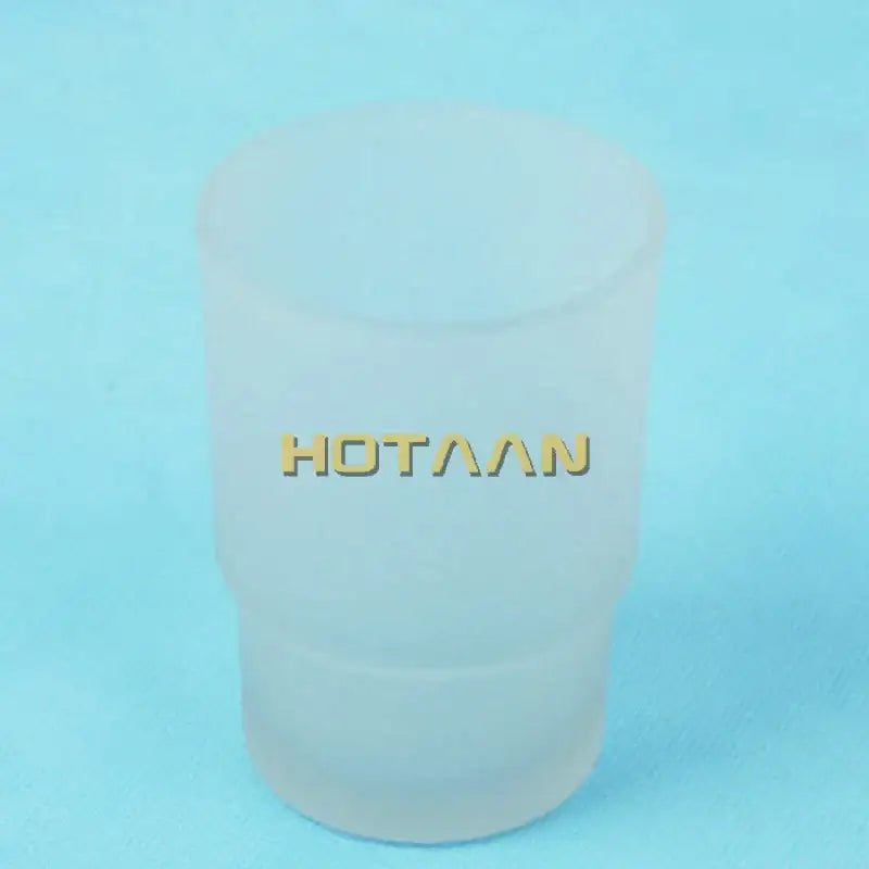 Frosted white matte plastic decorbites glass tumbler cup with gold hotaaan lettering for bathroom cup holder use