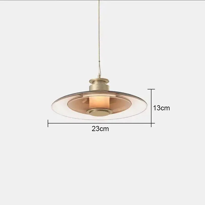 Decorbites glass wall lamp with amber glass shade and brushed brass finish for dining living and bedroom lighting