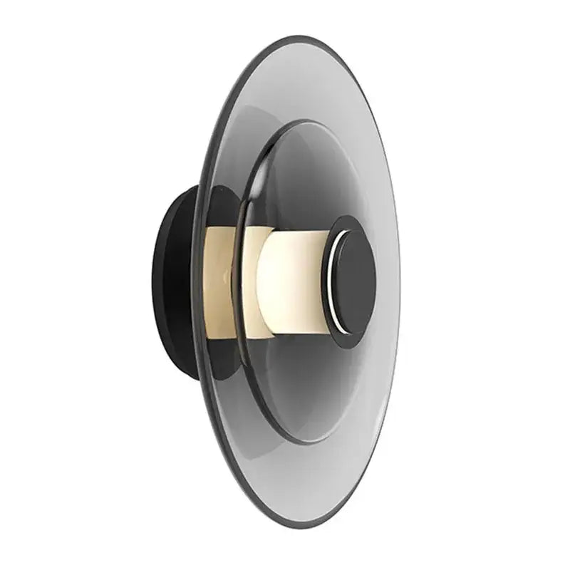 Modern black and frosted glass wall lamp decorbites glass wall lamp with sleek circular design for dining and living rooms
