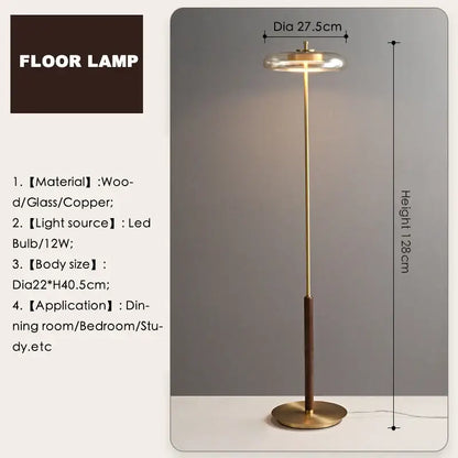 Decorbites gold lustre mushroom table lamp with brass base and warm light gold lustre glass shade for bedroom wood accent