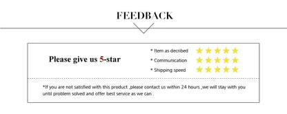 Feedback form with five-star rating prompts for DecorBites™ handmade angel glass vase home decor item description communication and shipping speed