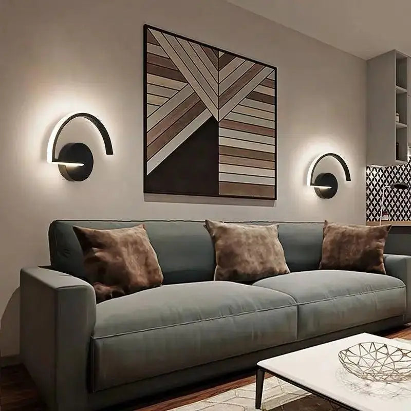 DecorBites Ingegerd modern black curved wall lamp with sleek minimalist design for contemporary interior lighting