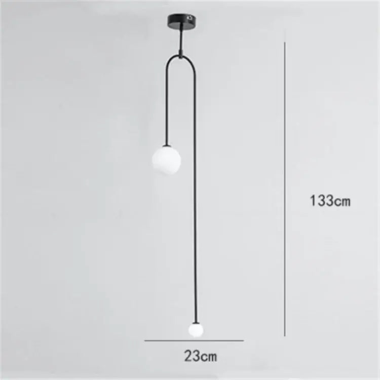 Black metal pendant light with two frosted glass globes from decorbites iron balance chandelier for living room use