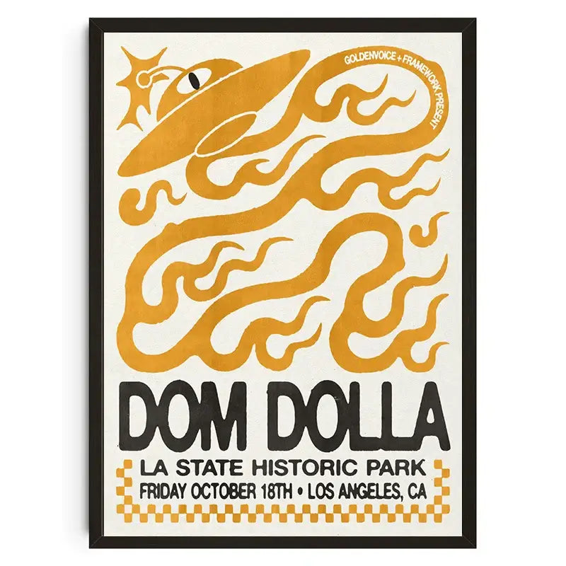 A framed canvas wall art from DecorBites™ featuring a golden snake design and bold text with japanese koi cat theme