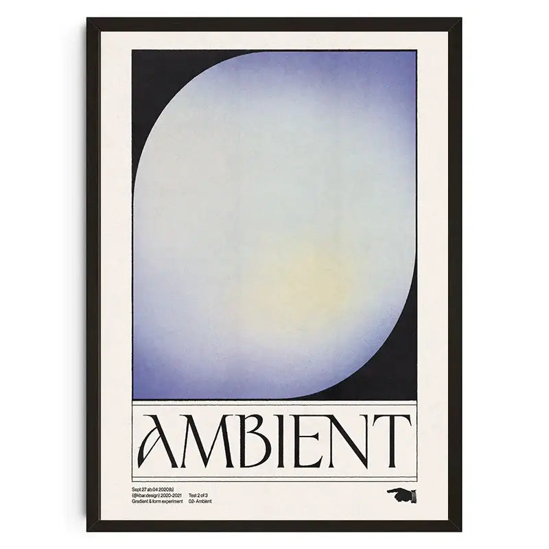 Black-framed DecorBites™ Japanese koi cat wall art with minimalist abstract gradient circle and cream matting