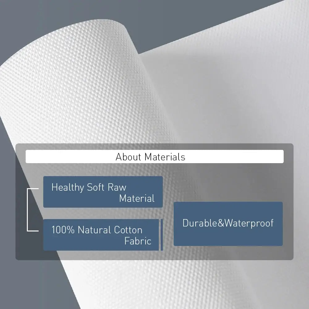 A roll of white textured natural cotton fabric with durable waterproof finish used for decorbites japanese nature landscape wall art