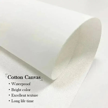 White cotton canvas with textured woven surface from decorbites™ japanese vintage art canvas set