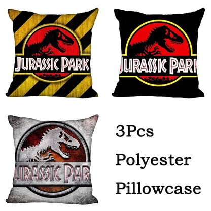Decorbites jurassic park dinosaur pillowcase set featuring polyester park dinosaur pillowcases with iconic logo designs