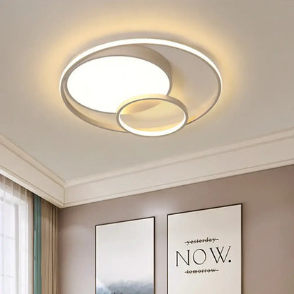 Decorbites™ led ceiling light with two concentric rings emitting warm glow featuring high color rendering and energy saving