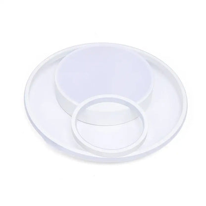 Clear acrylic circular mold set with three nested rings for decorbites led ceiling light with high color rendering