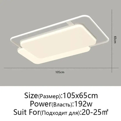 Modern white rectangular decorbites led ceiling lights with sleek minimalist design for bedroom and kitchen lighting fixtures