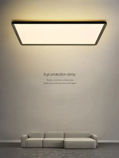 Modern minimalist rectangular ceiling lights by decorbites led ceiling with sleek black frame and warm white led lighting