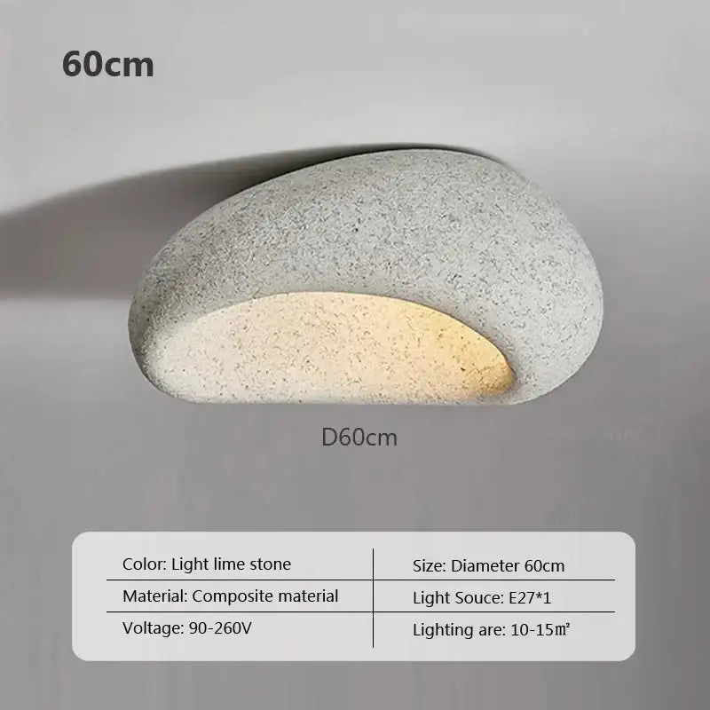 A sleek 60cm light lime stone composite wall sconce with warm ambient lighting for DecorBites led ceiling lights