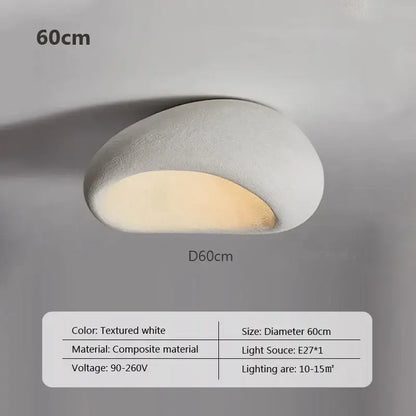 Textured white composite decorbites led ceiling light with smooth oval shape and warm glow for indoor home decor