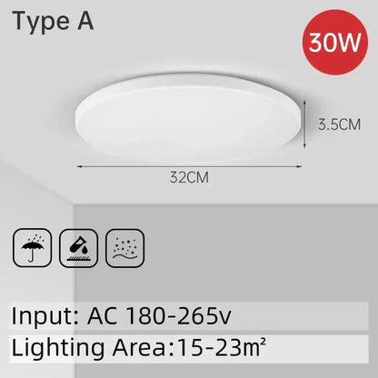 White circular decorbites led ceiling light fixture 30w power with sleek modern design for modern spaces