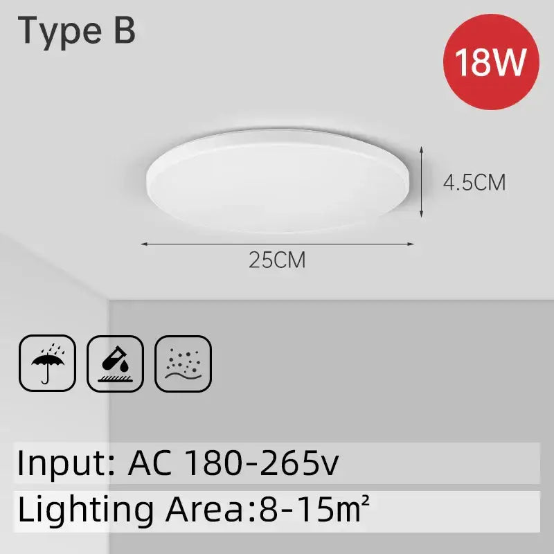 White oval decorbites led ceiling lights 25cm wide 18w energy-efficient for modern spaces up to 15 sqm lighting