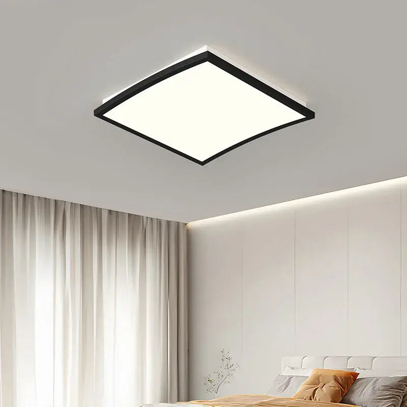 Modern black-framed square decorbites led ceiling light with minimalist design for bedroom, living room, and dining room lighting