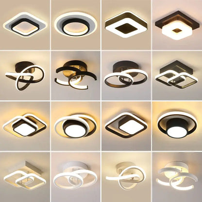 DecorBites led ceiling lights feature modern black and white geometric shade designs for home and living room lighting