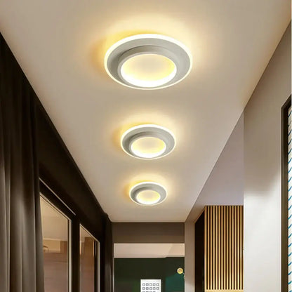 DecorBites™ led ceiling lights modern white circular ceiling lights with warm yellow illumination for home lighting