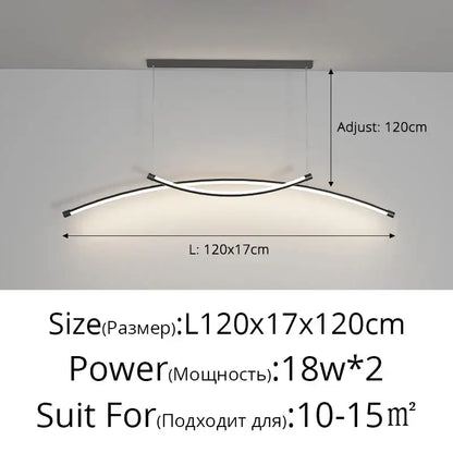 Modern minimalist decorbites led ceiling lights with two curved black and white arms for home lighting fixtures