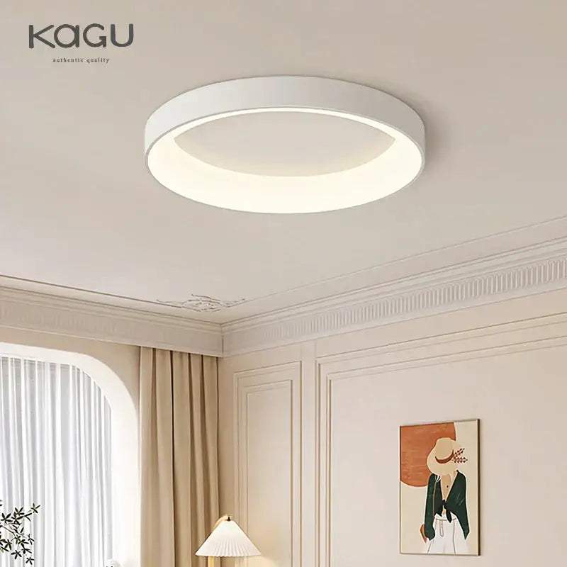 White circular decorbites led ceiling light with sleek modern design and soft dimmable illumination for living spaces