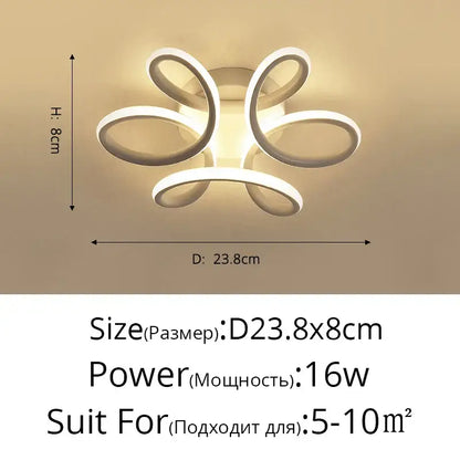 Modern white acrylic led chandelier black white ceiling light with sleek flower design by decorbites led chandelier