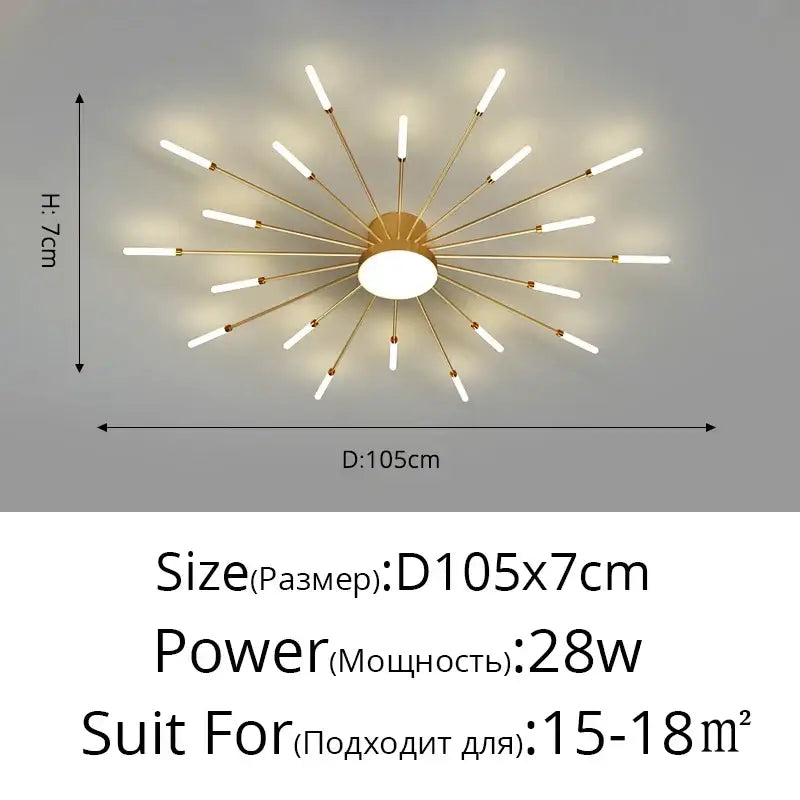 Gold-toned decorbites led chandelier with circular fixture and white cylindrical led bulbs for modern kids room lighting fixture
