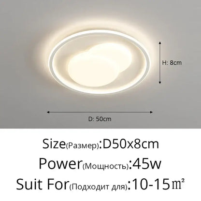 Modern minimalist decorbites led chandelier with sleek circular rings and warm white light for indoor ceiling lighting