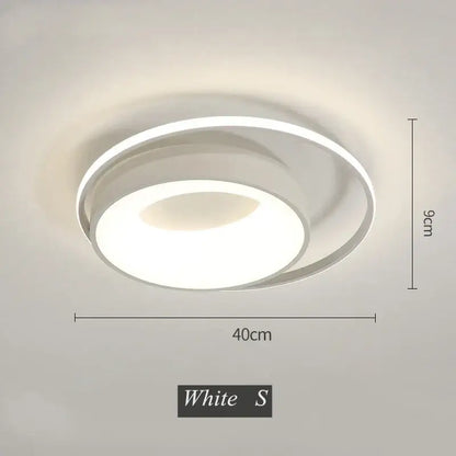 Decorbites led chandelier white circular led chandelier light with modern acrylic concentric rings for living dining room