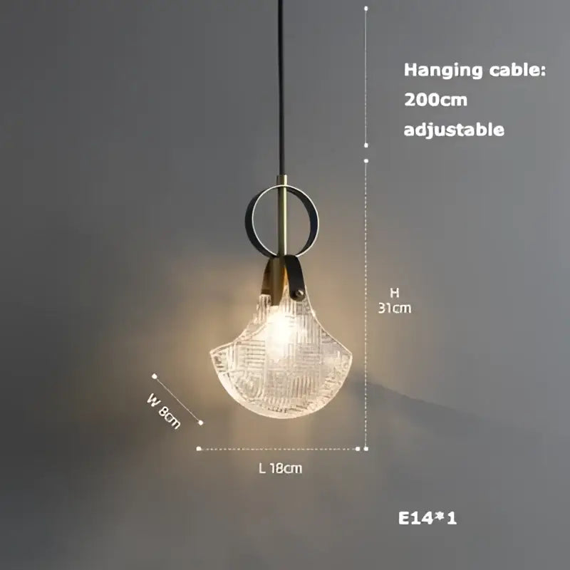 A modern decorbites led chandelier with a translucent woven glass shade and black metal ring for dining room lighting