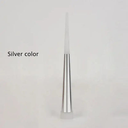 Silver-colored sleek metallic cone-shaped decorbites led chandelier lighting suitable for staircase and villa attic use