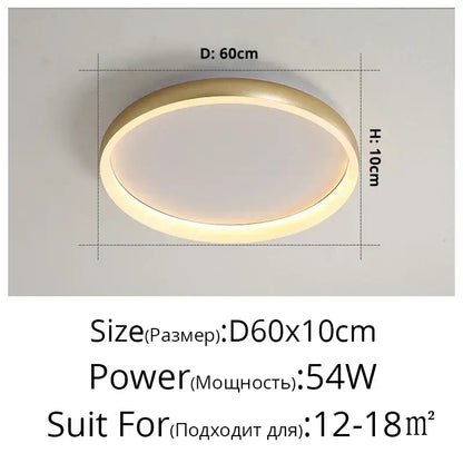Modern circular decorbites led chandelier lights with gold metallic frame and soft white panel for home and bedroom lighting