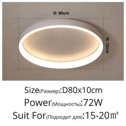 Modern white circular decorbites led chandelier lights with sleek minimalist design and illuminated edge ring for home lighting