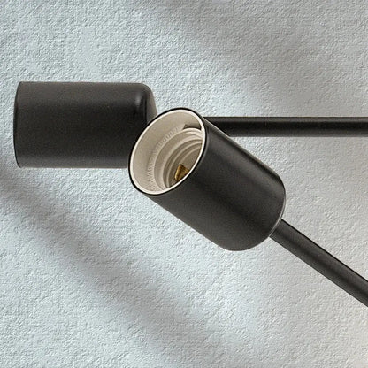 Black matte decorbites led chandelier pendant light with cylindrical e27 screw base for bedroom and dining room