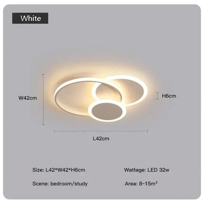 White led chandelier with two interlocking circular rings from DecorBites led chandelier for modern living rooms and bedrooms