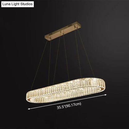 Decorbites™ led crystal pendant light with gold ceiling light and stainless steel island design for restaurants
