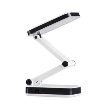 White and black decorbites led folding desk lamp with 24 rechargeable LEDs for student reading and writing