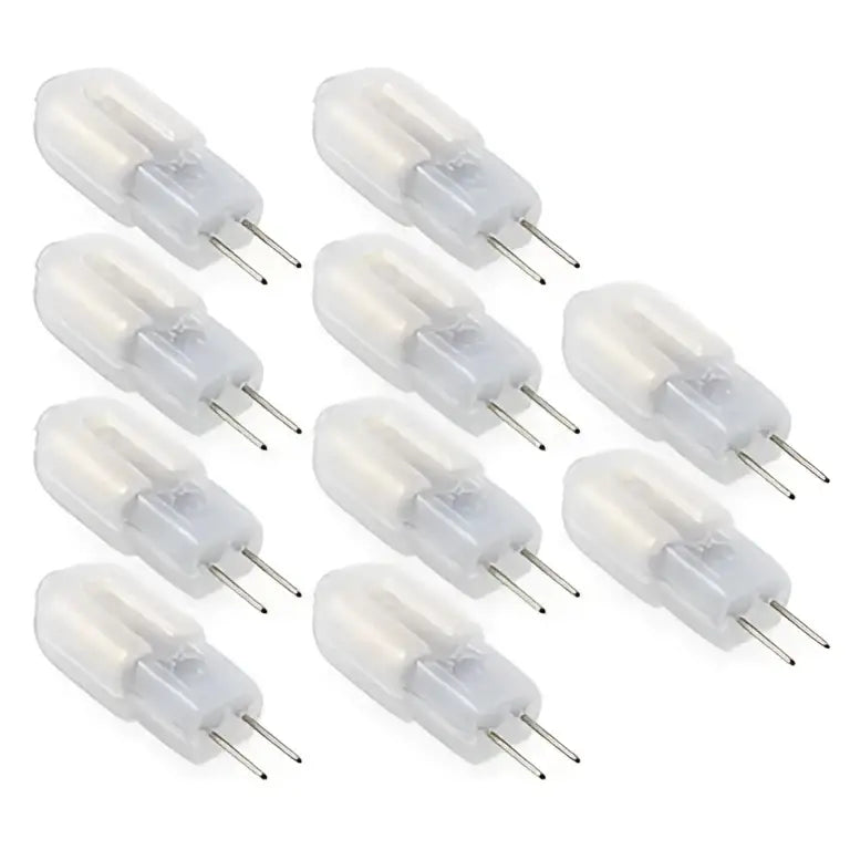 Clear glass led g4 bulb with two metal pins and white plastic base for decorbites led 2w 220v 12xsmd2835 lightbulb
