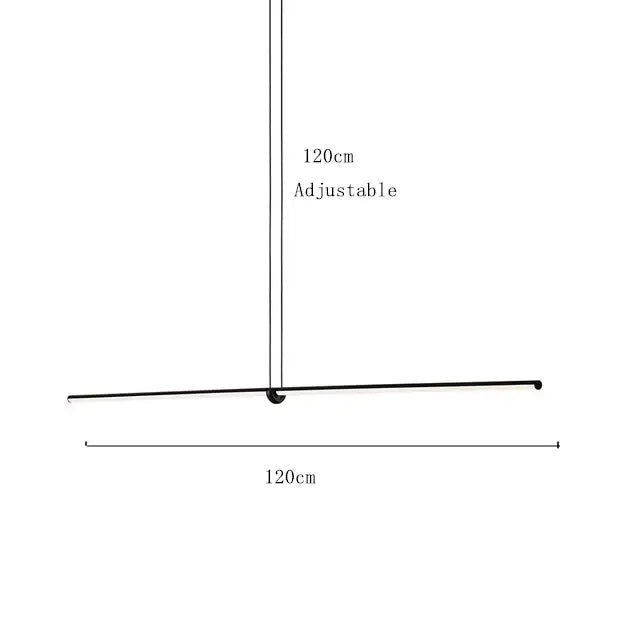 Black adjustable decorbites led geometric pendant light 120cm length with minimalist design for modern living room decor