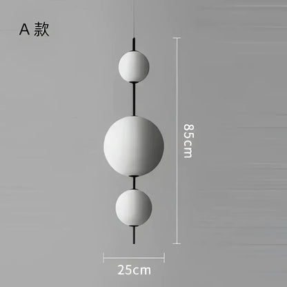 Decorbites led glass beads pendant chandelier featuring a white spherical led glass beads pendant with matte finish