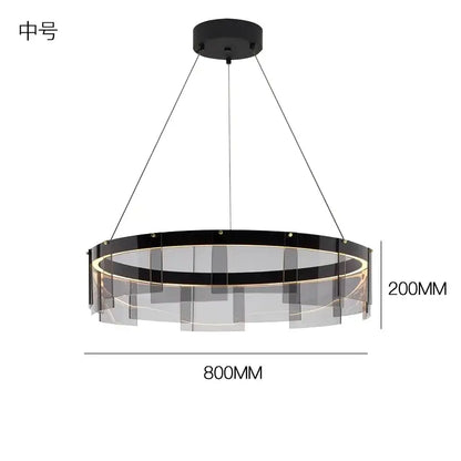 Modern black and clear acrylic led glass ring pendant lights by decorbites led glass for stylish home décor