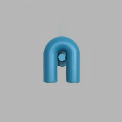 Blue u-shaped plastic hook with circular knob for decorbites™ led gu10 wall sconce reading lamp accessory