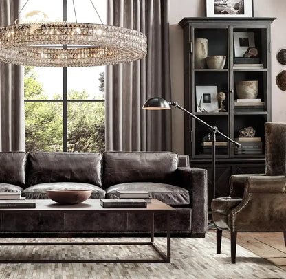 Decorbites led halo crystal chandelier with multi-tiered modern design for bedroom living and dining room decor