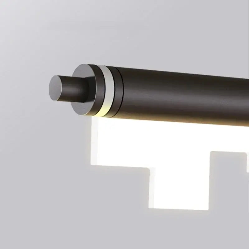 Black matte decorbites led hanging pendant light with sleek cylindrical design and subtle metallic accent rings