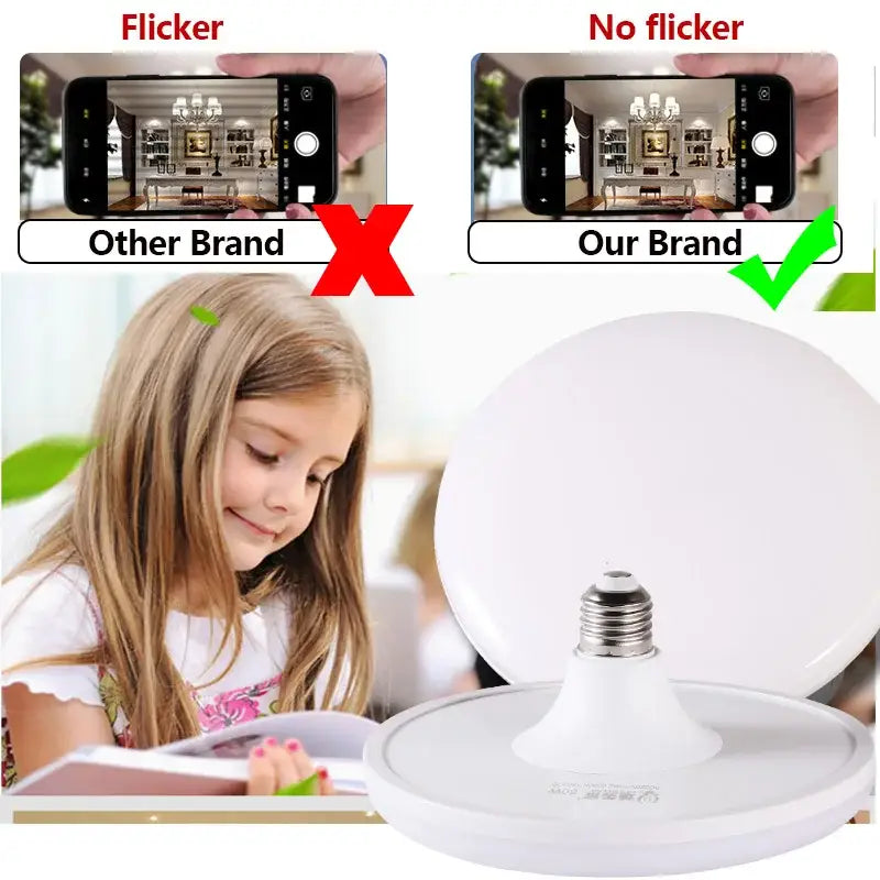 White circular led indoor ufo ceiling lamp with metallic screw base for super bright living room lighting decorbites led indoor